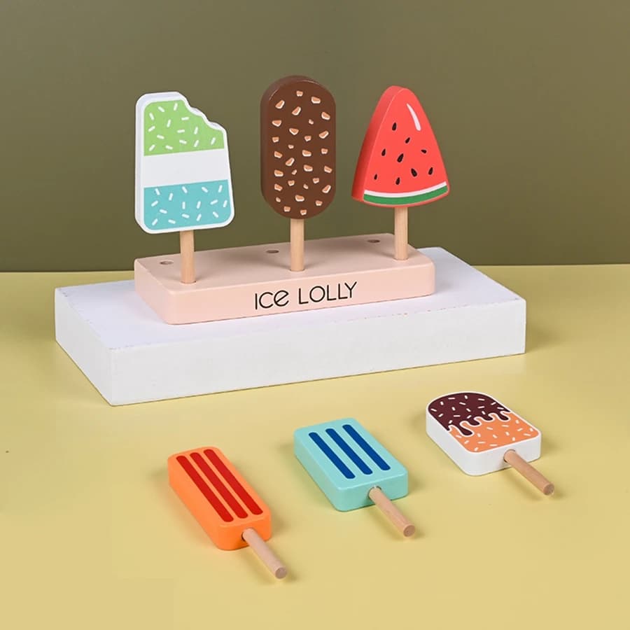 Children Play House Ice Cream Toys For Girls Boys Cutting Fruit Kitchen DIY Pretend Play Educational Toy - 4
