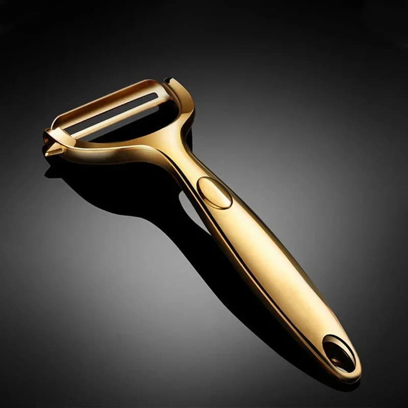 مقشرة خضروات بطاطس جزر مقشرة من الفولاذ المقاوم للصدأ بمقبض مريح غير قابل للانزلاق وشفرات حادة أدوات مطبخ - 5