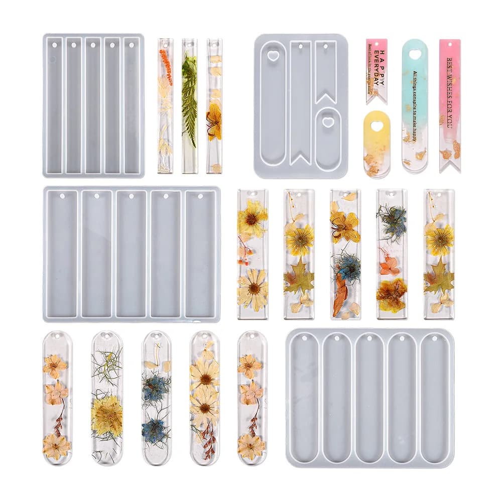 Bookmark Jewelry Casting Silicone Resin Mold Set for DIY Bookmark Pendants Bookmark Molds Silicone Molds Resin Jewelry Making - 2