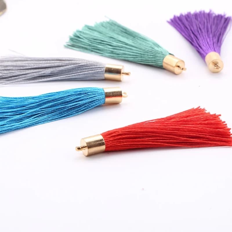 10pcs/Lot 6cm DIY Home Clothing Decoration Polyester Silk Tassel Cotton Sewing Curtain Accessories Pendant Car - 3