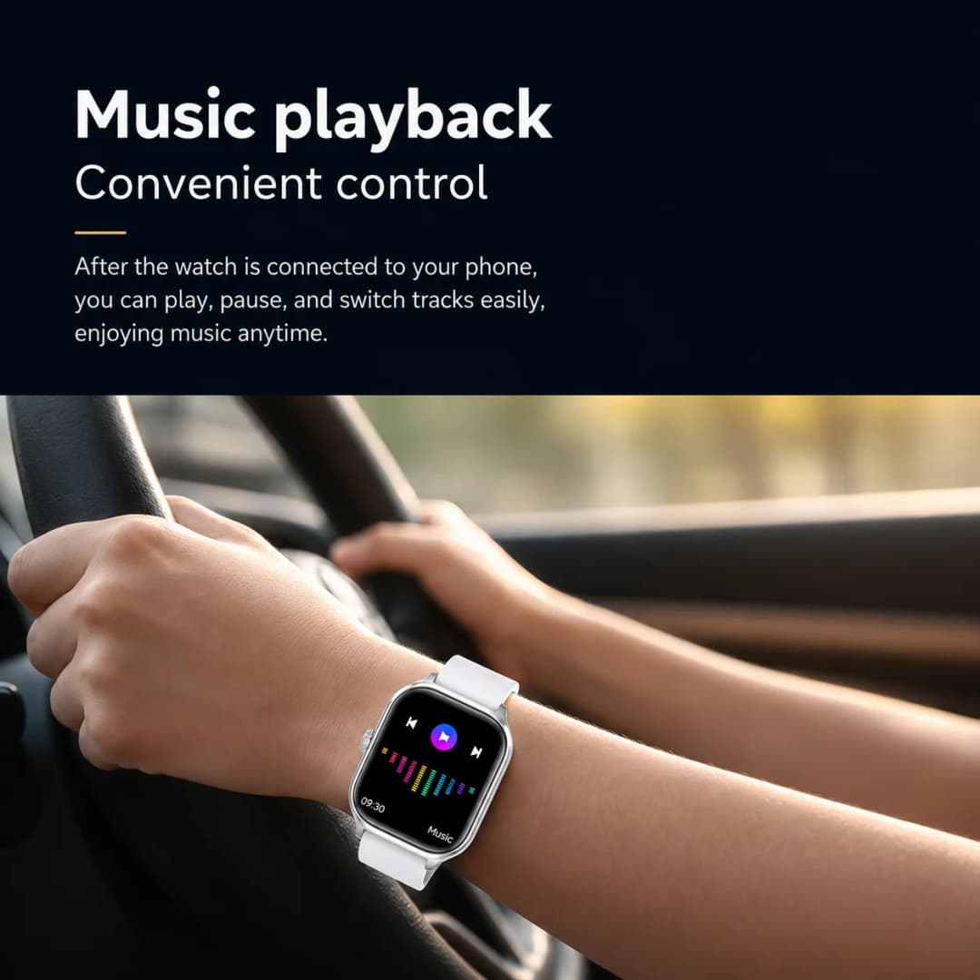 KESHUYOU New Smart Watch 2.01" HD Display Bluetooth Call Message Alert Sports Mode Fitness Tracker for Men Women - 5