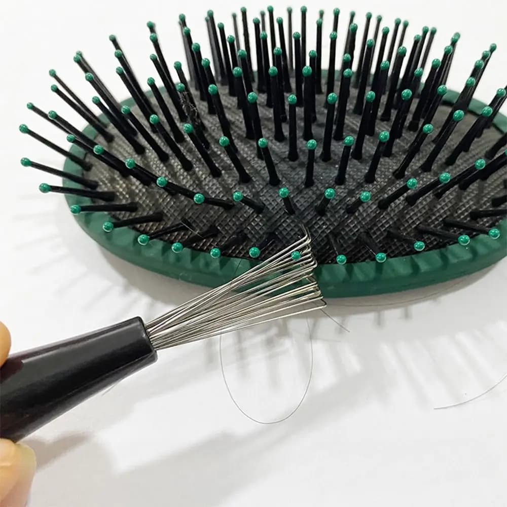 Hand Tool Comb Hair Brush Cleaner Multifunctional Embedded Beauty Tools Comb Cleaning Brush Cleaning Supplies Plastic Handle - 3