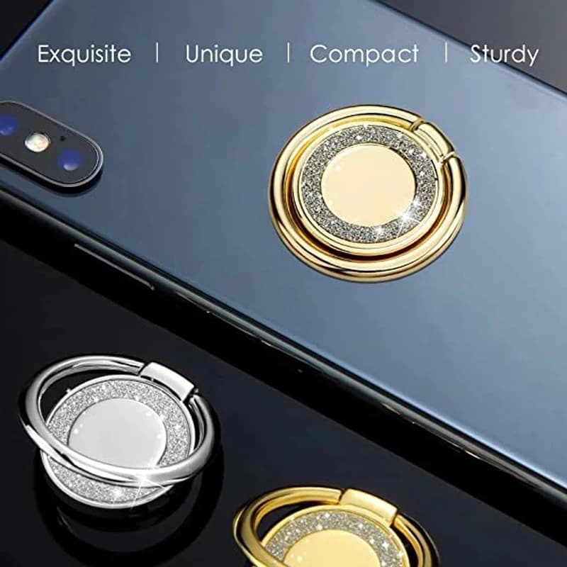 حامل هاتف محمول مع حلقة إصبع دوارة 360 درجة، حامل هاتف عالمي لـ iPhone والأجهزة اللوحية - 4