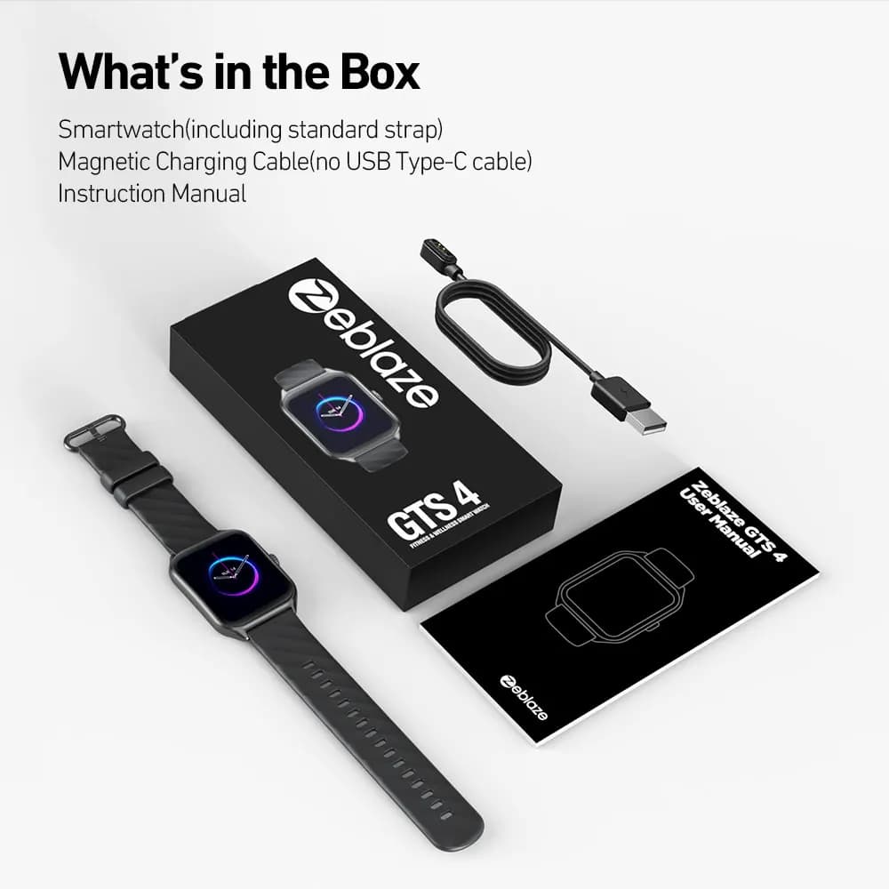 Zeblaze GTS 4 Voice Calling Smart Watch 1.94" HD AMOLED Display 100+ Sports Modes Heart Rate SpO2 Health Monitoring Smartwatch - 6