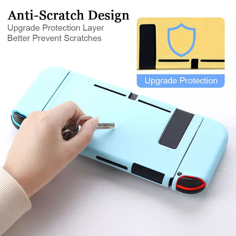 غطاء حماية ناعم من TPU لجهاز Nintendo Switch، غلاف تحكم NS JoyCon بألوان حلوى عصرية، إكسسوارات وقائية - 3