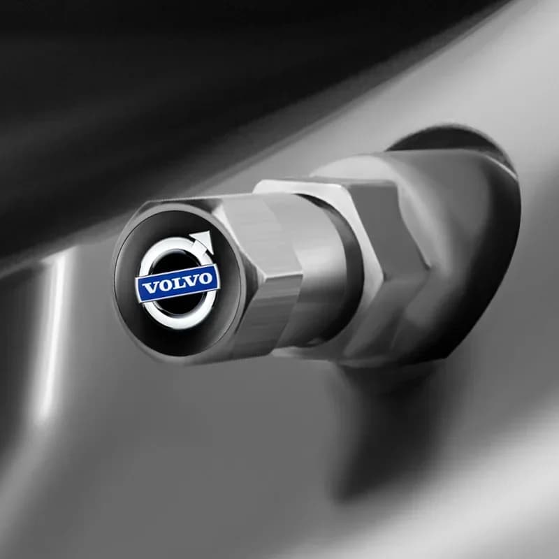 4 قطع أغطية صمامات إطارات سيارة من سبائك الألمنيوم لفولفو XC90 V90 V60 XC60 V40 S80 S60 S90 C40 XC40 V70 XC70 C30 C70 - 2