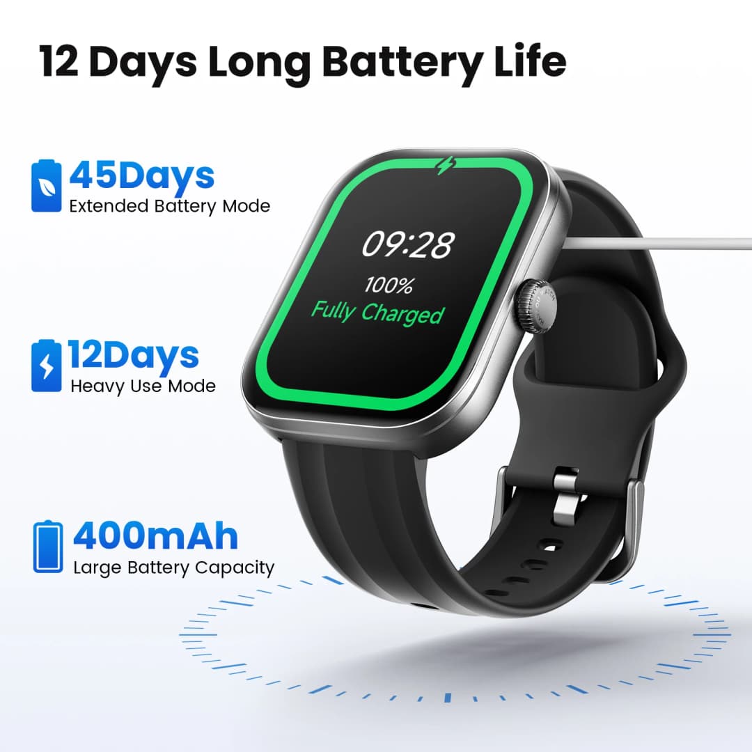 HAYLOU Watch Faro Voice Calling Smart Watch 2.01'' HD Screen 24H Health Monitor 150+ Sports Modes Bluetooth Smartwatch Men Women - 6