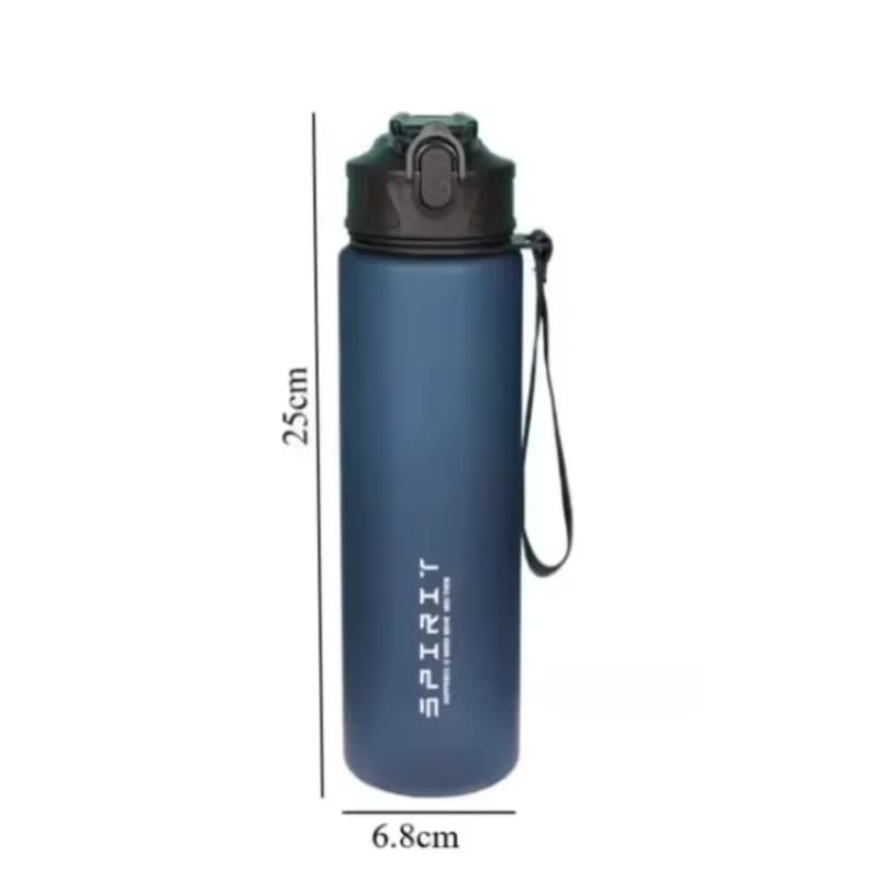 750ML Leak-Proof Sports Water Bottle with Straw and Carrying Loop BPA-Free Portable Mug with Seal Lid for Fitness Camping - 6