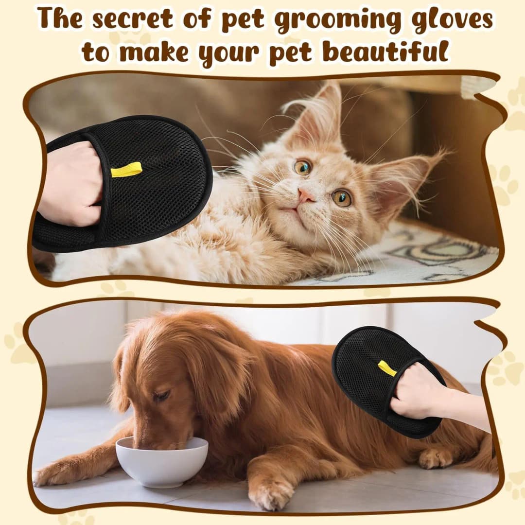 Upgrated Pet Hair Remover Glove Double-Sided Fur Gloves Cat Dog Fur Magnet Gloves for Washing Deshedding Cleaning Carpets Sofas - 5