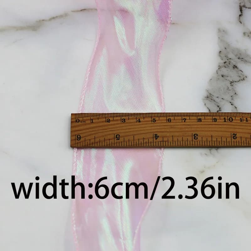 (10 Yards/pack) 60mm Colorful Fish Tail Yarn Organza Ribbon Packaging Gift Box Lolita Hair Accessories Lamp Home Decoration DIY - 6