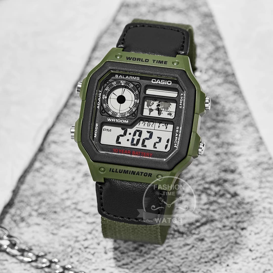 Casio Men's Retro Digital Watch Multifunctional Classic Style Timepiece AE-1200WHB-3B - 2