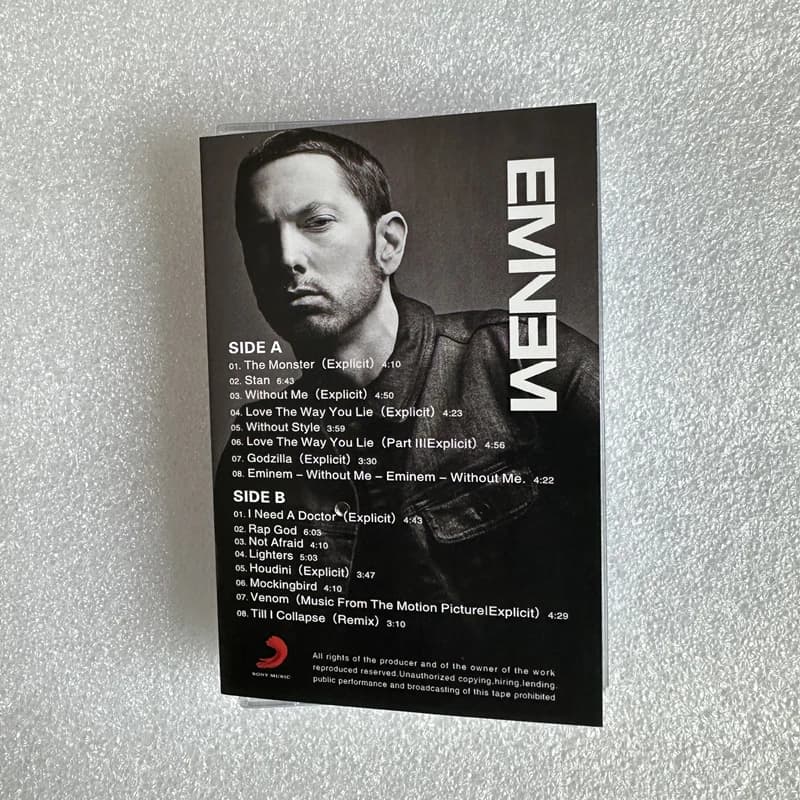 شريط موسيقى راب Eminem، ألبوم The Monster، Without Me، أشرطة كاسيت، أزياء تنكرية، مشغل، مسجل، صندوق موسيقى تصويرية، مجموعة موسيقى حفلات - 5