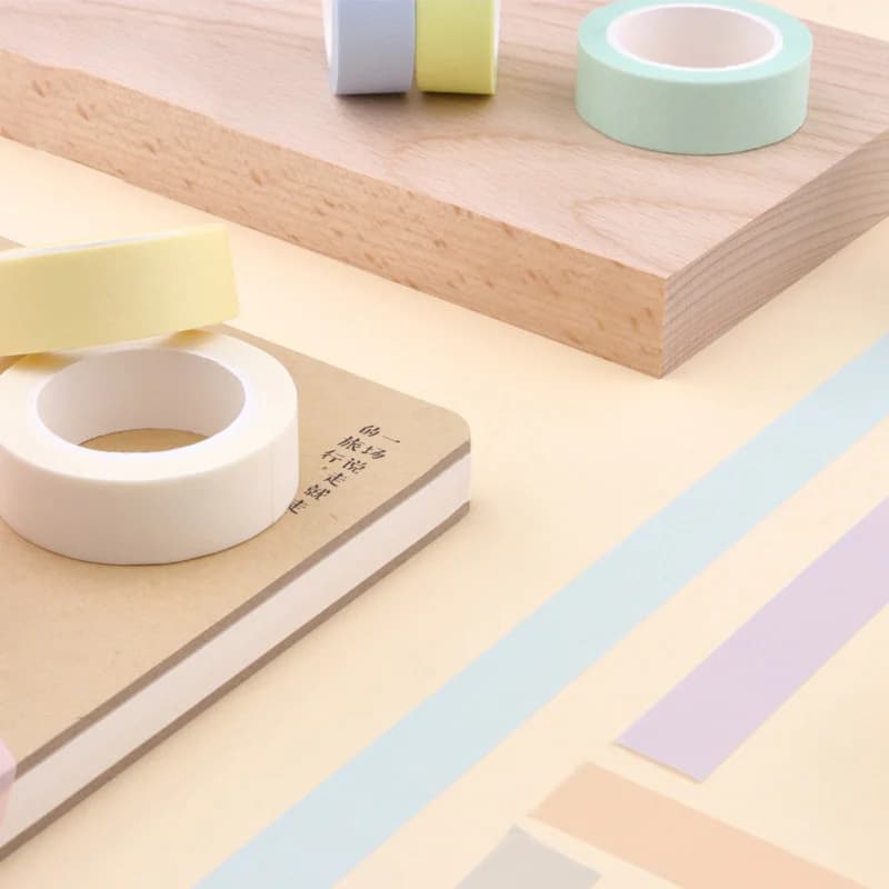 10M Colorful Black Style Washi Tape Adhesive DIY Can Be Written Scrapbooking Sticker Label Masking Tape  School Office Supplie - 3