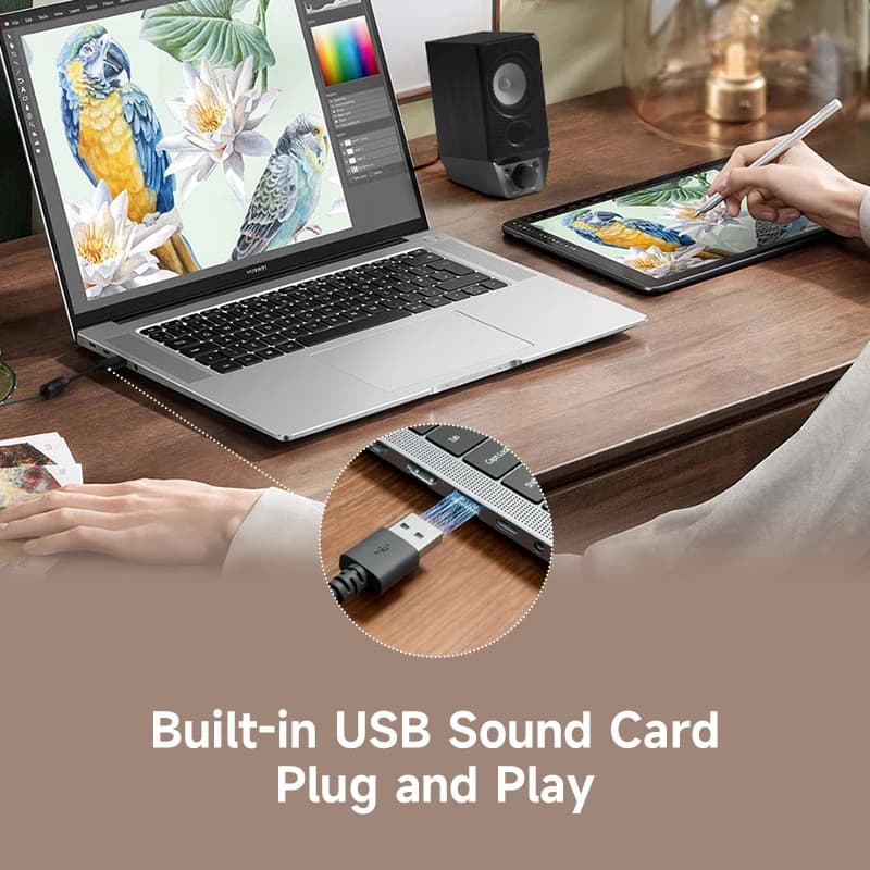 سماعات كمبيوتر Edifier R19BT مزودة ببلوتوث V5.3 مدخل AUX طاقة إخراج 2W+2W باس قوي USB-A لأجهزة الكمبيوتر المحمول والأجهزة اللوحية - 3