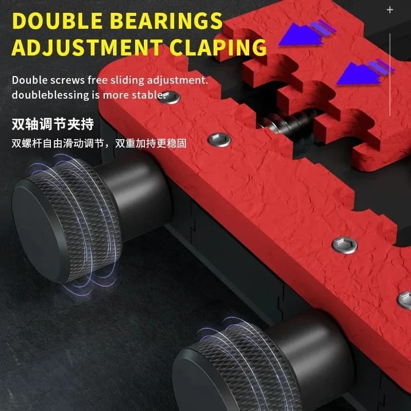 ميكانيكي MR6 الهواء محامل مزدوجة تركيبات إصلاح لوحة دارات مطبوعة حامل لحام اللوحة الأم رقاقة إزالة الغراء صيانة الهاتف المشبك - 4