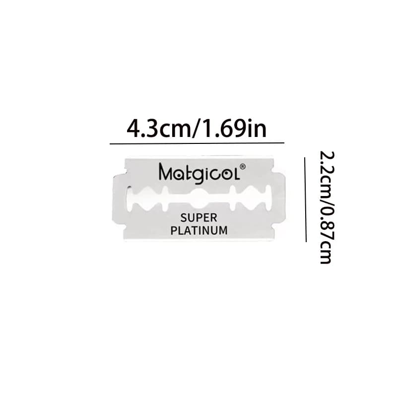 100 قطعة شفرات حلاقة Dorcc من الفولاذ المقاوم للصدأ، شفرات حلاقة آمنة للرجال - 4