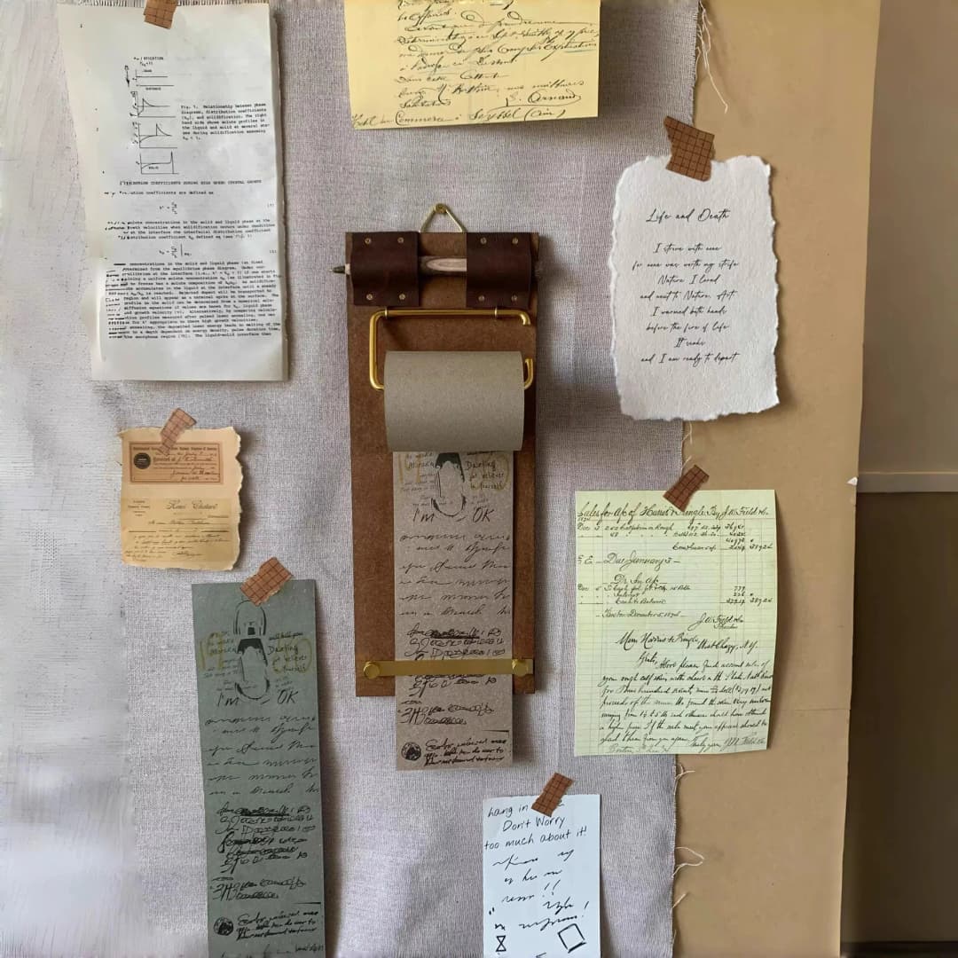 مشابك لوحة مذكرة كلاسيكية، يمكن تمزيق أوراق الملاحظات اللاصقة، أوراق غير لاصقة، قائمة طلبات مكتوبة بخط اليد - 3