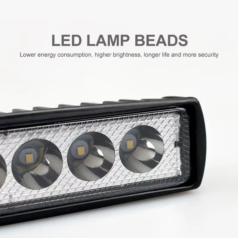6 LED كشاف سيارة فائق السطوع مصباح ضباب قيادة 12 فولت شريط إضاءة عمل تلقائي إضاءة ليلية للدراجات النارية الطرق الوعرة 4x4 سيارات الدفع الرباعي ATV - 2