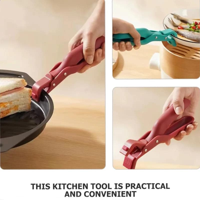 Anti-Scald Hot Plate Gripper Bowl Dish Clips Cooking Clamp Holder Silicone Anti Slip Tongs For Kitchen Dish Bowls Plates - 2