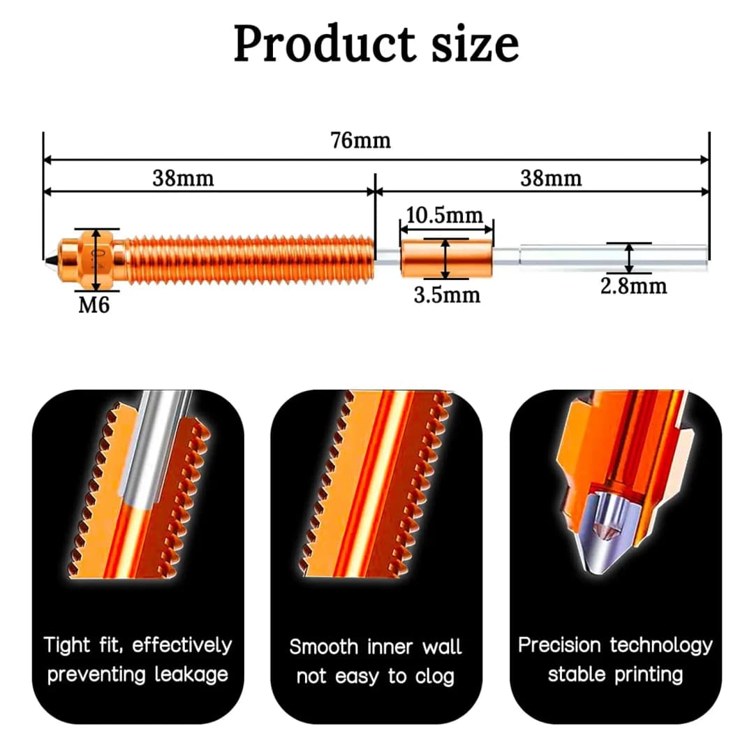 Creality K2 Plus Hi Combo Nozzle Quick-Swap Nozzle Kit Hardened steel All-metal Design For Creality K2/K2Pro/K2 Plus/Hi Combo - 4