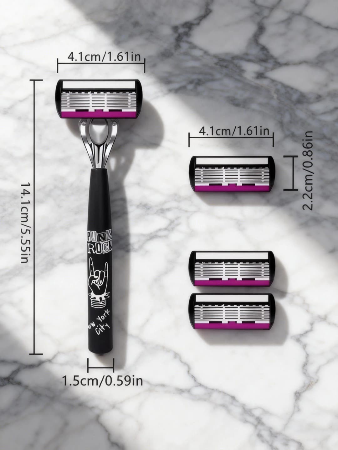 High Quality Men Safety razor 6-Layer Germany Stainless Steel Shaving Blades Manual Shaver Replacing Cutter Head - 3