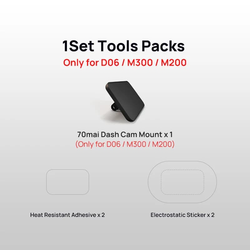 70mai Mount & Sticker Tool Pack for 70mai Dash Cam T800/X800/A810/A510/A800S/A500S/1S/M300/M200 Car DVR Mount - 4