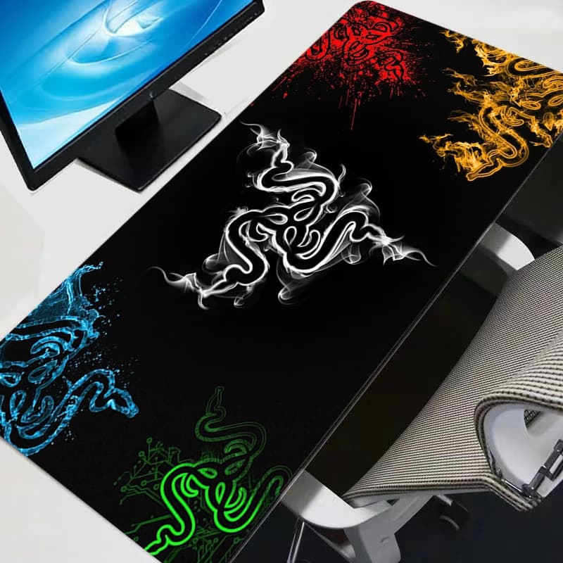 لوحة ماوس Razer notbook كبيرة لألعاب الأنمي ولوحة مفاتيح متينة غير قابلة للانزلاق وسجادة كمبيوتر وحصيرة مكتب 90x40