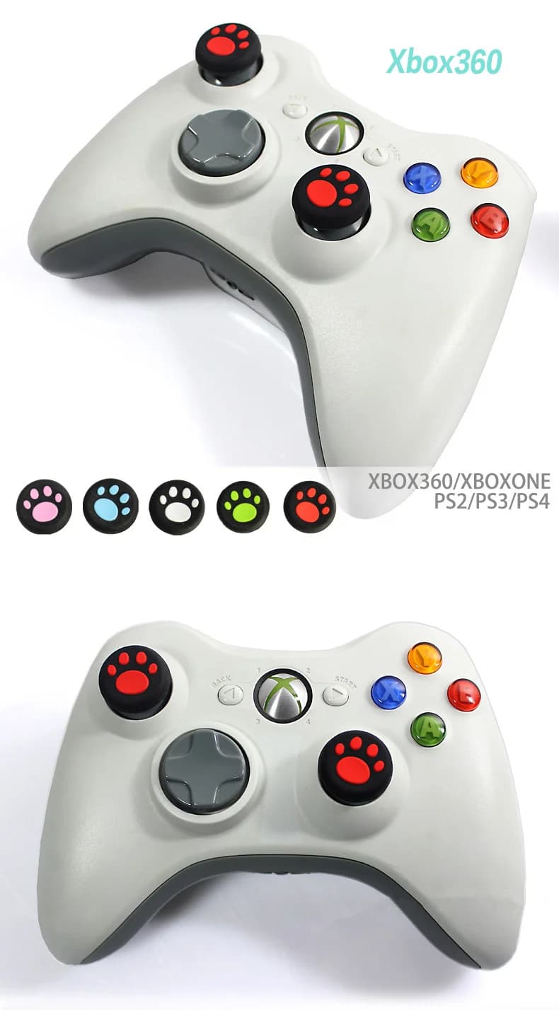 القط باو سيليكون قبعات Thumbstick القبضات غطاء عصا التحكم حماية الإبهام عصا الحال بالنسبة بلاي ستيشن 4 PS4 PS5 Xbox one 360 تحكم - 6