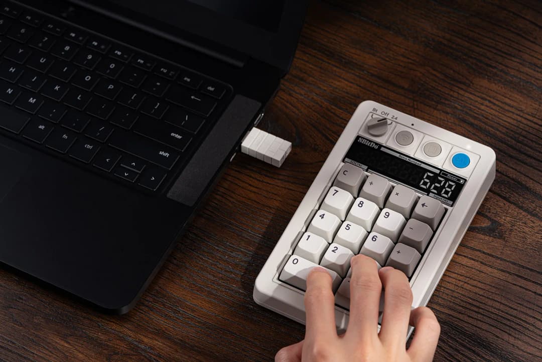 لوحة أرقام ميكانيكية 8BitDo Retro 18، تدعم وضع الآلة الحاسبة، بلوتوث، 2.4G، لوحة أرقام سلكية لنظامي ويندوز وأندرويد - 6