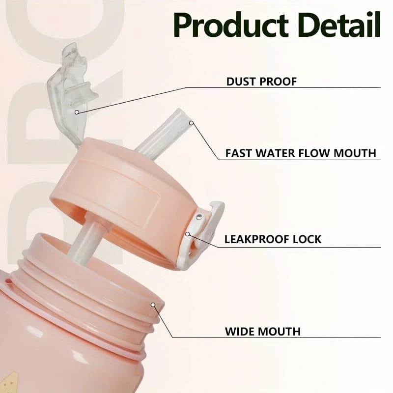 1pc 750ml 23OZ cartoon car series plastic water bottle, multiple styles available, suitable for outdoor sports, holiday - 5