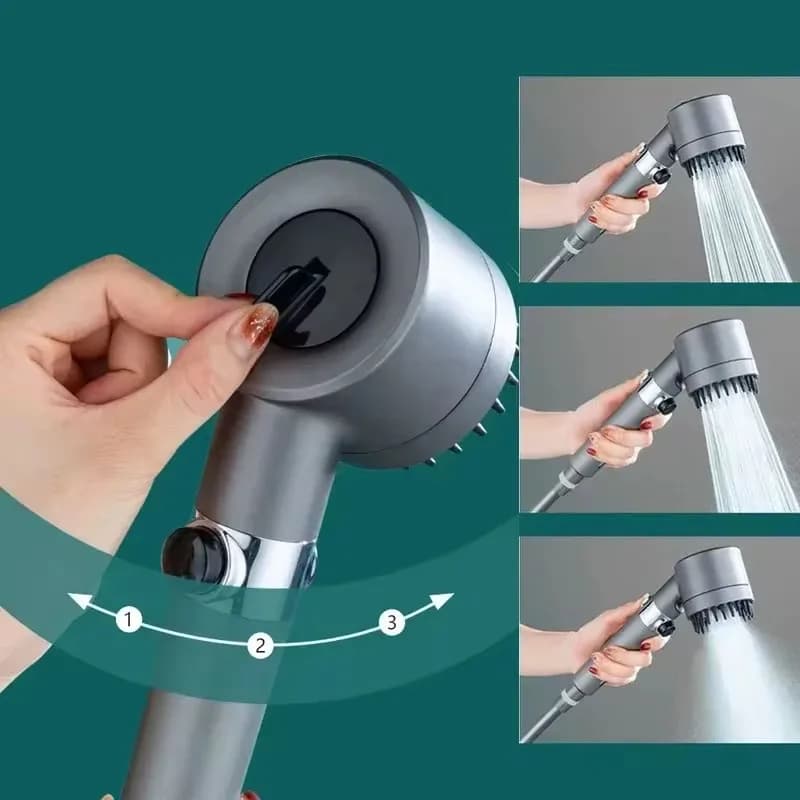 Four modes shower filter head massage showerhead replete for shower knobs bathroom accessories heads showers parts fixture home - 2