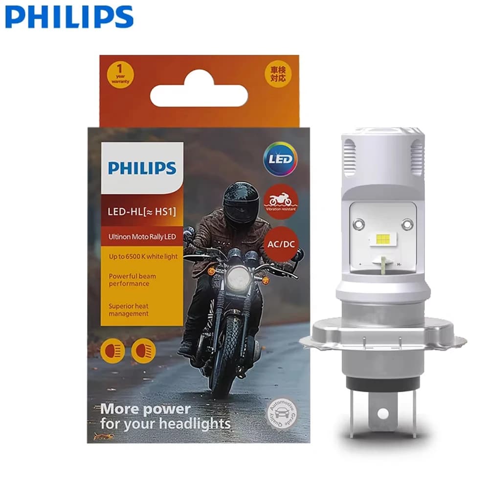 Philips Ultinon Moto Rally HS1 LED Headlight Motor AC/DC 6500K White Lamp LED Bright Motorcycle High Low Beam 11636UMRX1(1pc) - 2