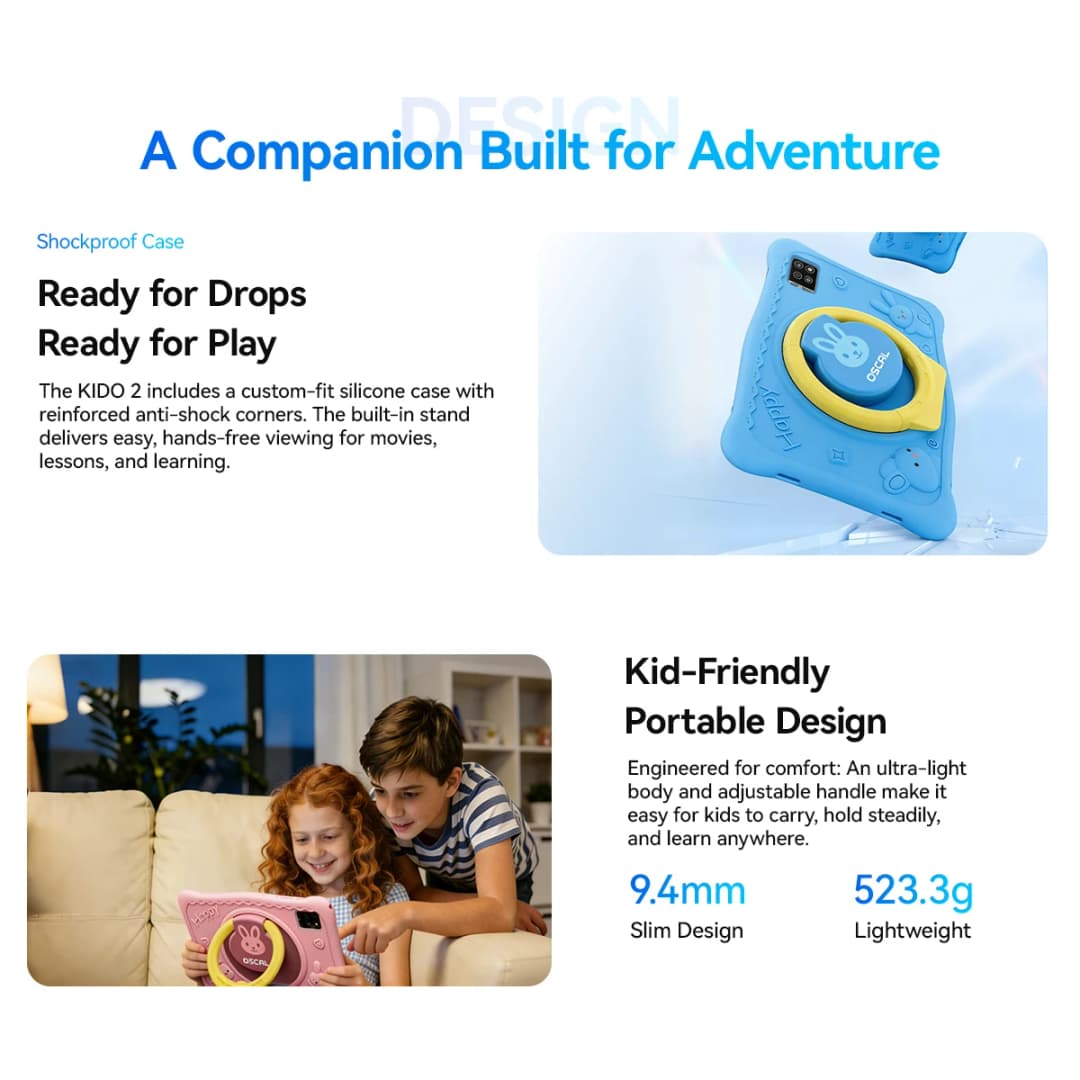 Blackview Oscal KIDO 2 Kids Tablet Android 16 12GB RAM (4GB+8GB) 64GB 10.1" HD IPS 6600mAh WiFi Google Play Android Tablet - 3