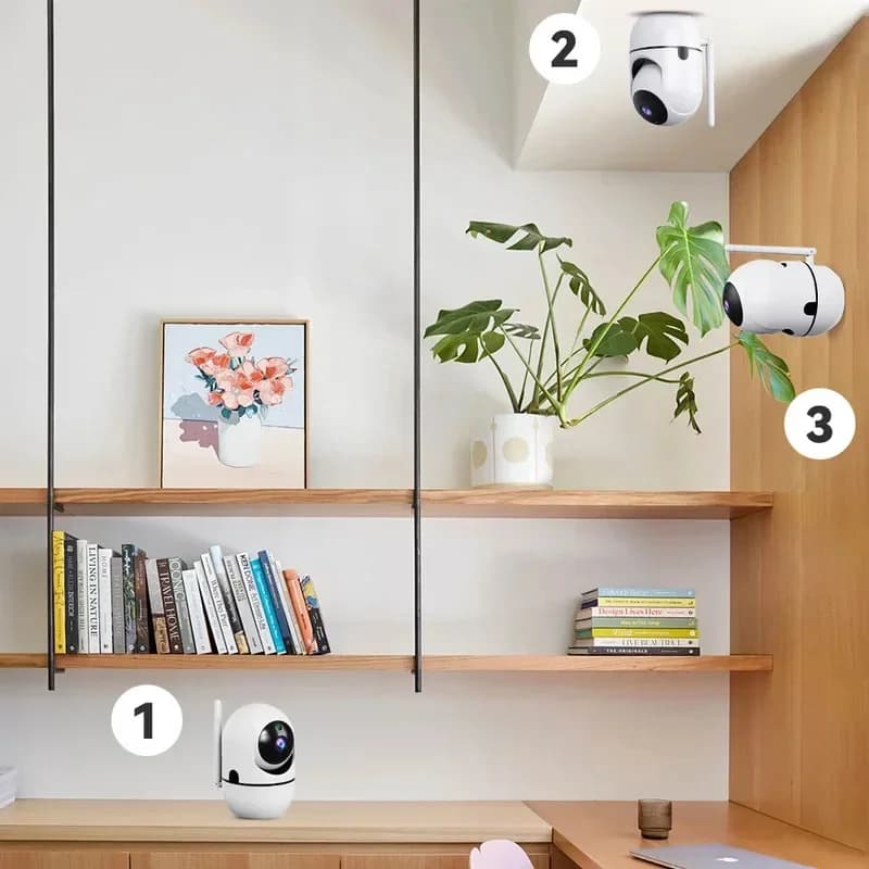 كاميرا Fuers بدقة 5 ميجابكسل بتقنية WiFi، Tuya الذكية للمنزل، داخلية لاسلكية، كاميرا مراقبة IP مع كشف الذكاء الاصطناعي وتتبع تلقائي، مراقبة أمنية للرضع - 3