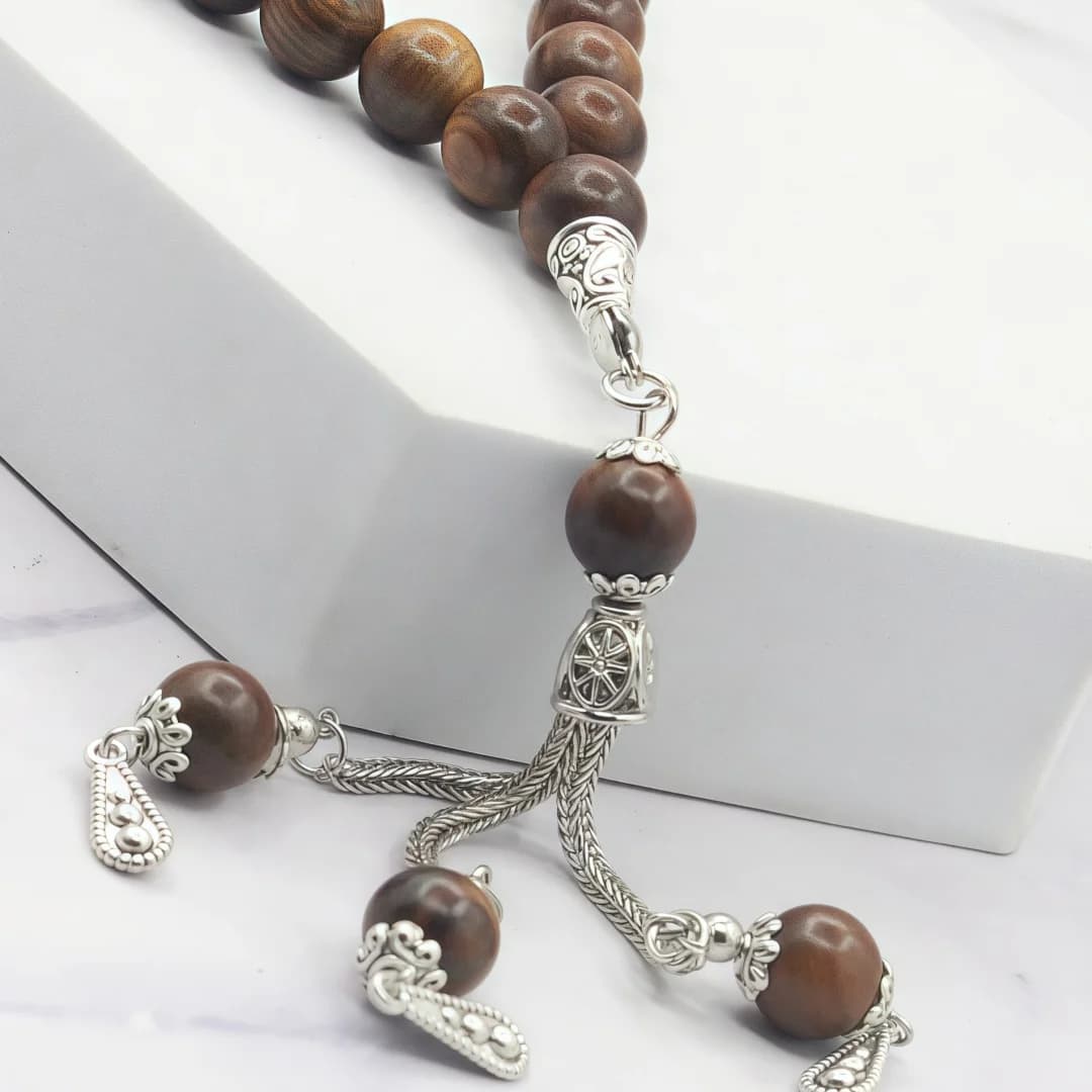 10mm 33 Prayer Beads Bracelet Islamic Muslim Prayer Meditation Sandalwood Dalbergia odorifera Prayer Beads For Women Men - 6