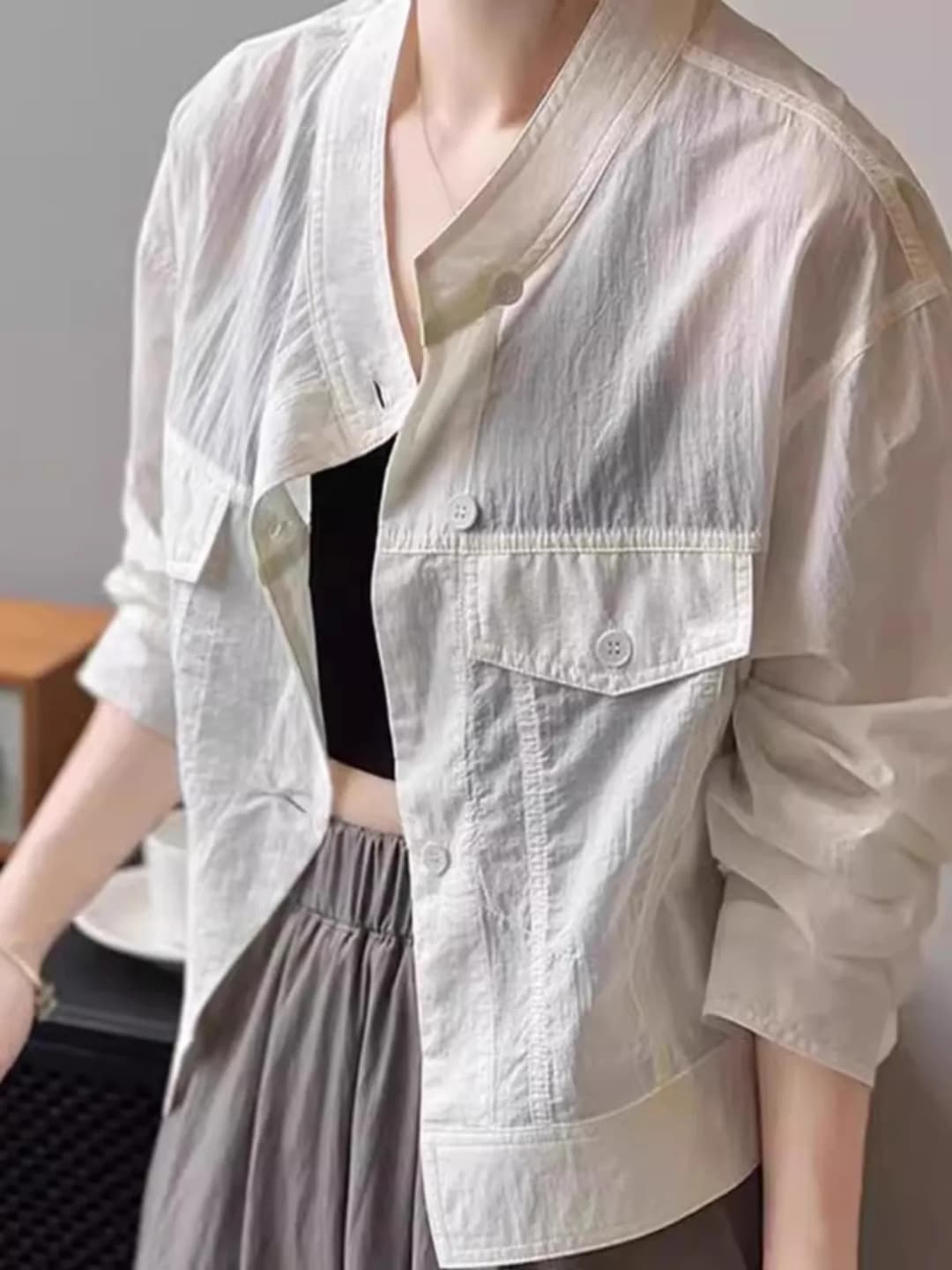 Lightweight Breathable Loose Women's Summer 2026 Fashionable Chic Long Sleeve Air Conditioned Sun Protection Clothing - 2