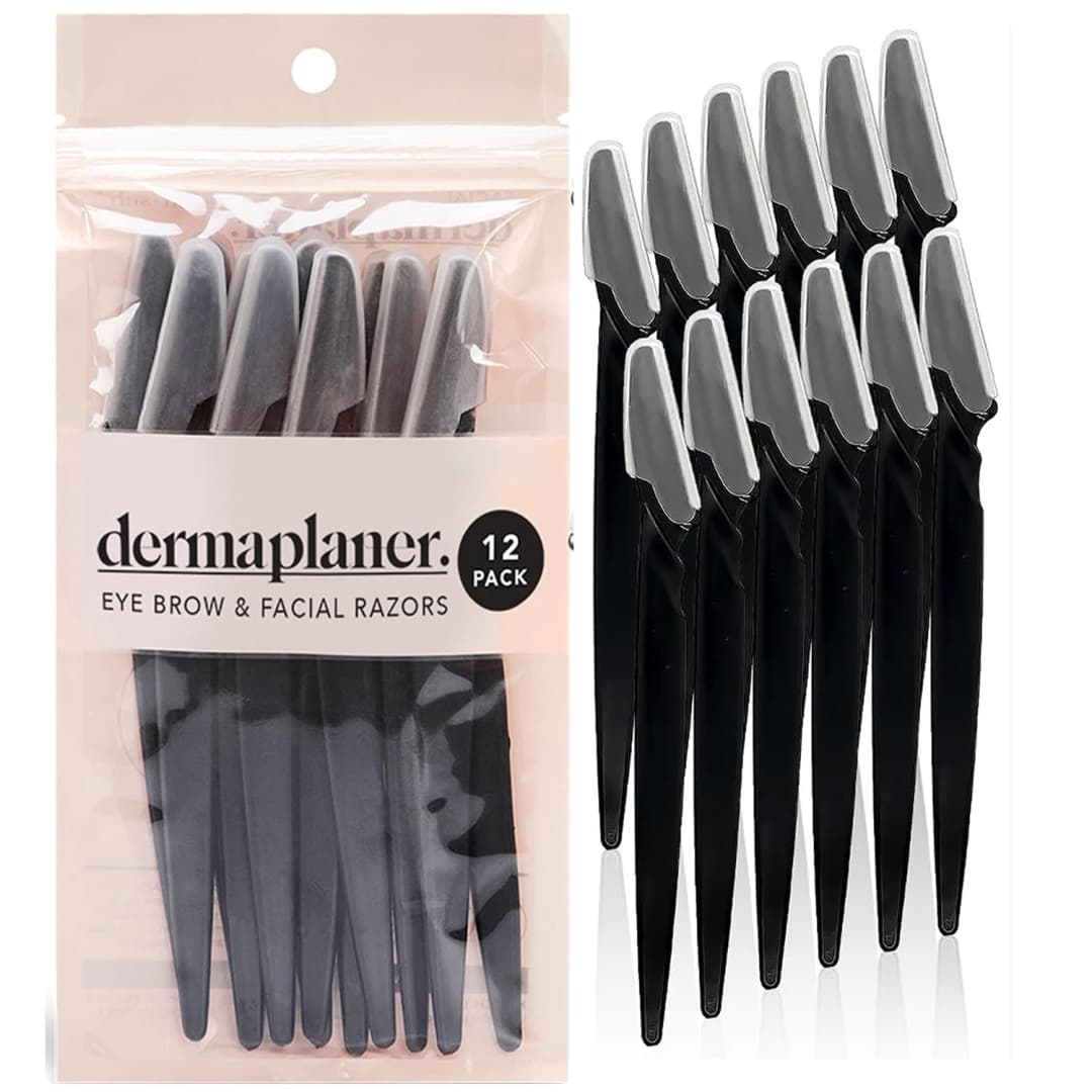 12/6PCS Lady shaver – Facial shaver for women and men – Eyebrow trimmer, shaver and skin care tool