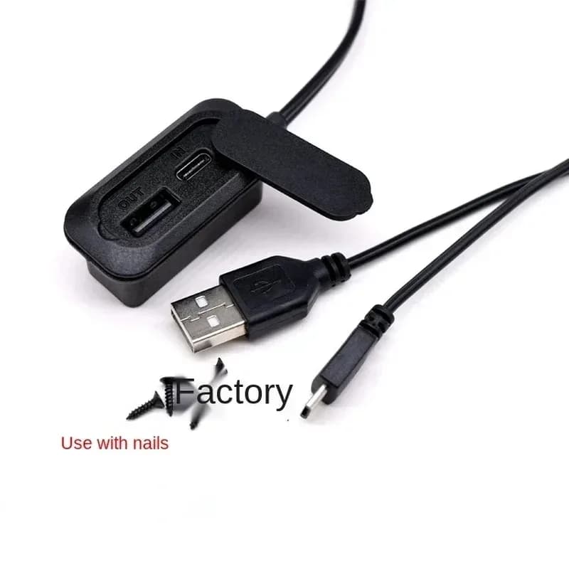 5 قطع من محولات شحن USB خارجية للحقائب مع كابل شحن وملحقات شحن USB من نوع C - 5