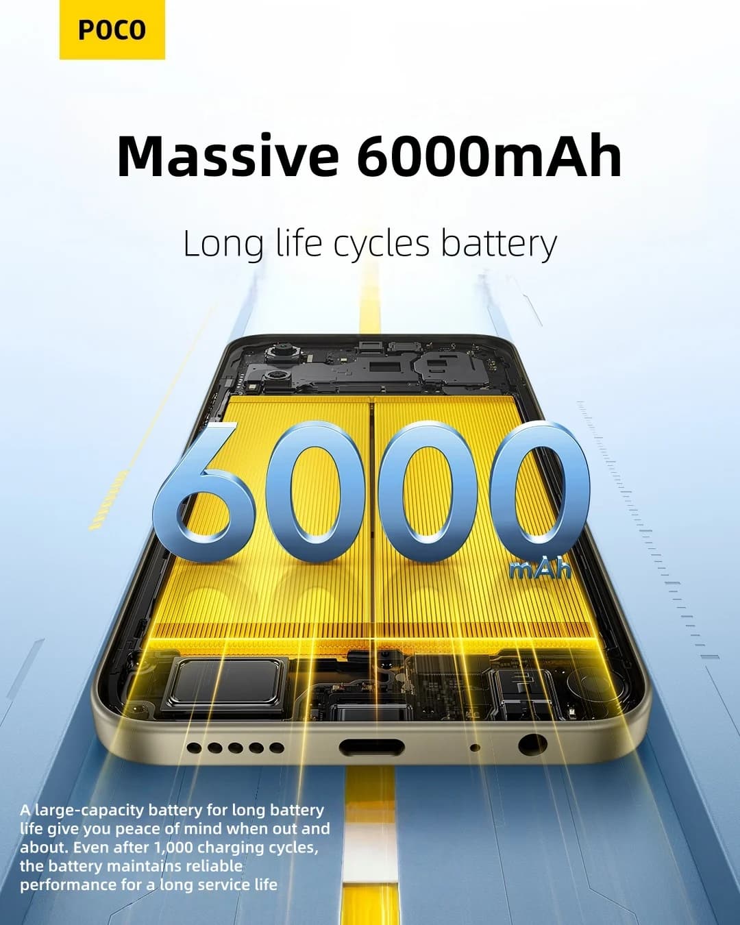 هاتف ذكي POCO C81 Pro إصدار عالمي، شاشة 6.9 بوصة، معدل تحديث 120 هرتز، بطارية 6000 مللي أمبير، معالج UNISOC T7250 ثماني النواة، نظام تشغيل HyperOS 3، موديل 2026 - 3
