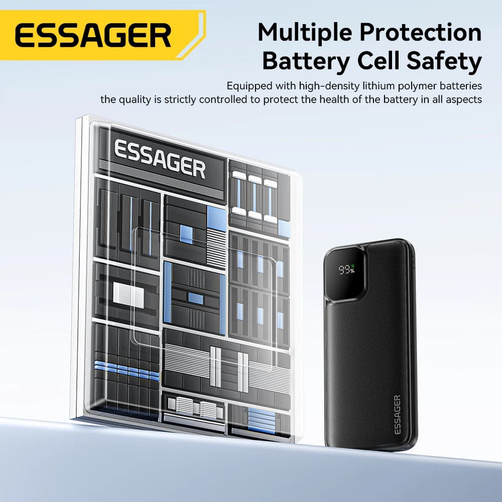 Essager 20000mAh Dual Cable Power Bank Fast Charging Portable Power Bank for iPhone 16 15 Pro Max Xiaomi PD 20W External Battery - 6