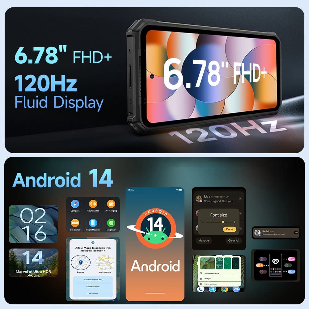 Ulefone Armor 24 Rugged Phone, 22000mAh, Up to 24GB + 256GB, 6.78 ", 120Hz Smartphone, 64MP + 64MP, NFC Phone, Global Version - 4
