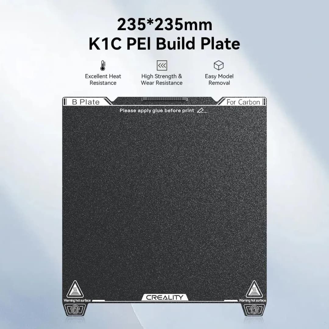 Official Creality K1C Build Plate PEI Sheet ,Flexible Removable Spring Steel Platform for Ender 3S1/3S1 Pro/3V2 Neo/3V3 SE/KE K1 - 2