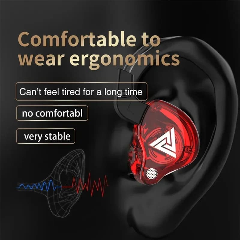 QKZ AK6 Wired Earphones 3.5mm In-Ear HiFi Bass Headphones with Mic Noise Cancelling Sport Gaming Headset for Phone PC Laptop - 2