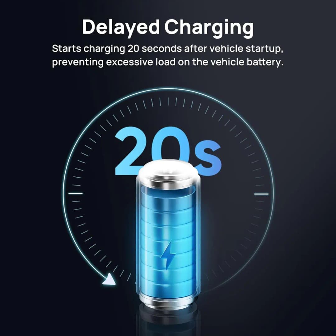 for 70mai Dash Cam Battery 96Wh LiFePO4 Backup Power, Up to 30-Hour Parking Mode, Low Voltage Protection, 11.2-30V - 2