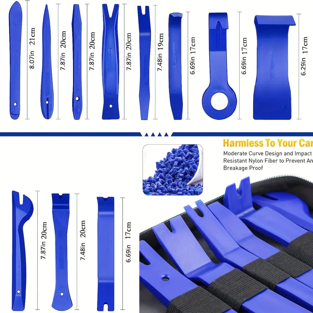 19Pcs Trim Removal Tool Set & Clip Plier Upholstery Remover Nylon Car Panel Removal Set with Portable Storage Bag - 6