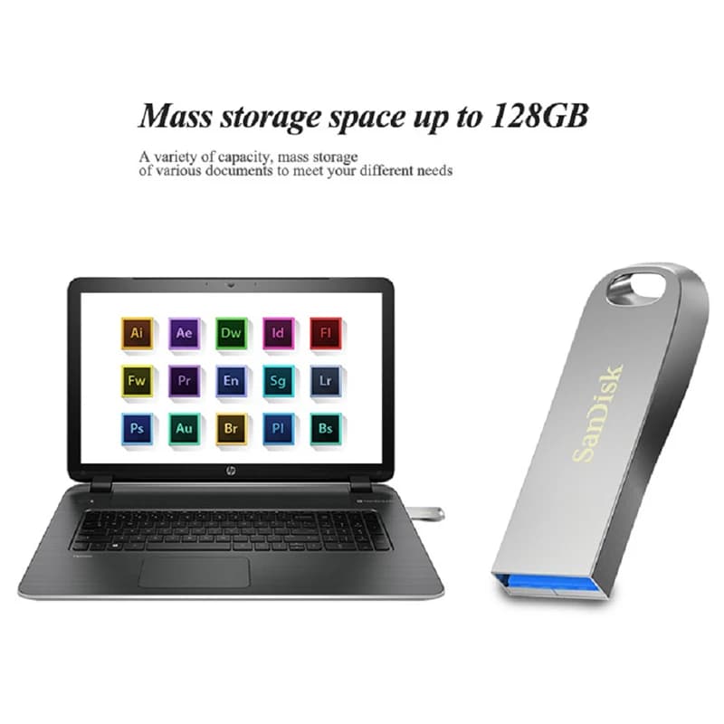 Sandisk USB 3.2 Mini Pendrive 128gb 64gb 32gb 256gb USB Flash Drive 512GB 16GB 400M Pen Drive USB Flash Stick Disk on Key Memory - 5