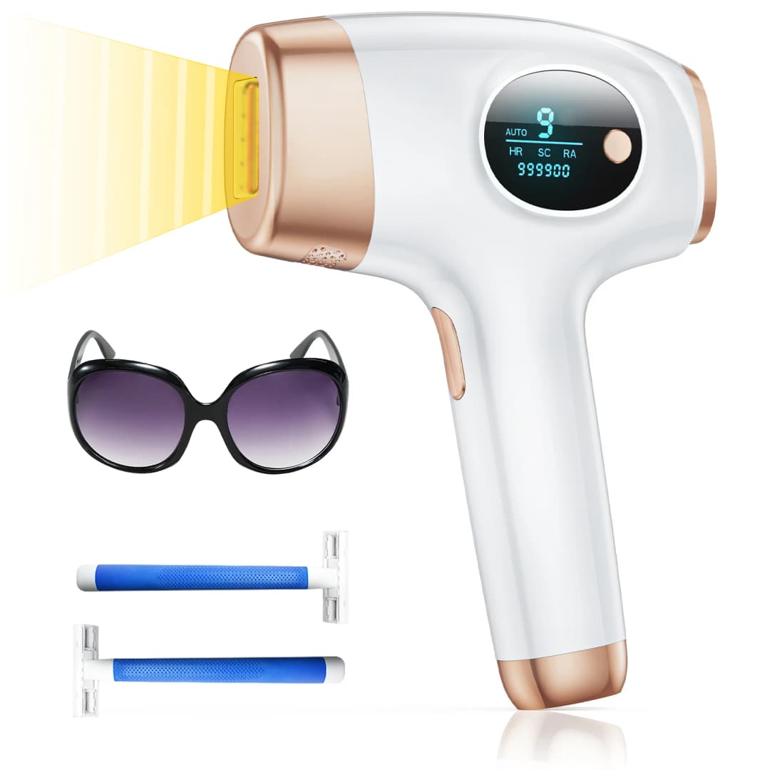 Laser Hair Removal Device 999900 Flashes 3in1 IPL Pulsed Light Epilator Painless Hair Remover Men Women Home Whole Body Use