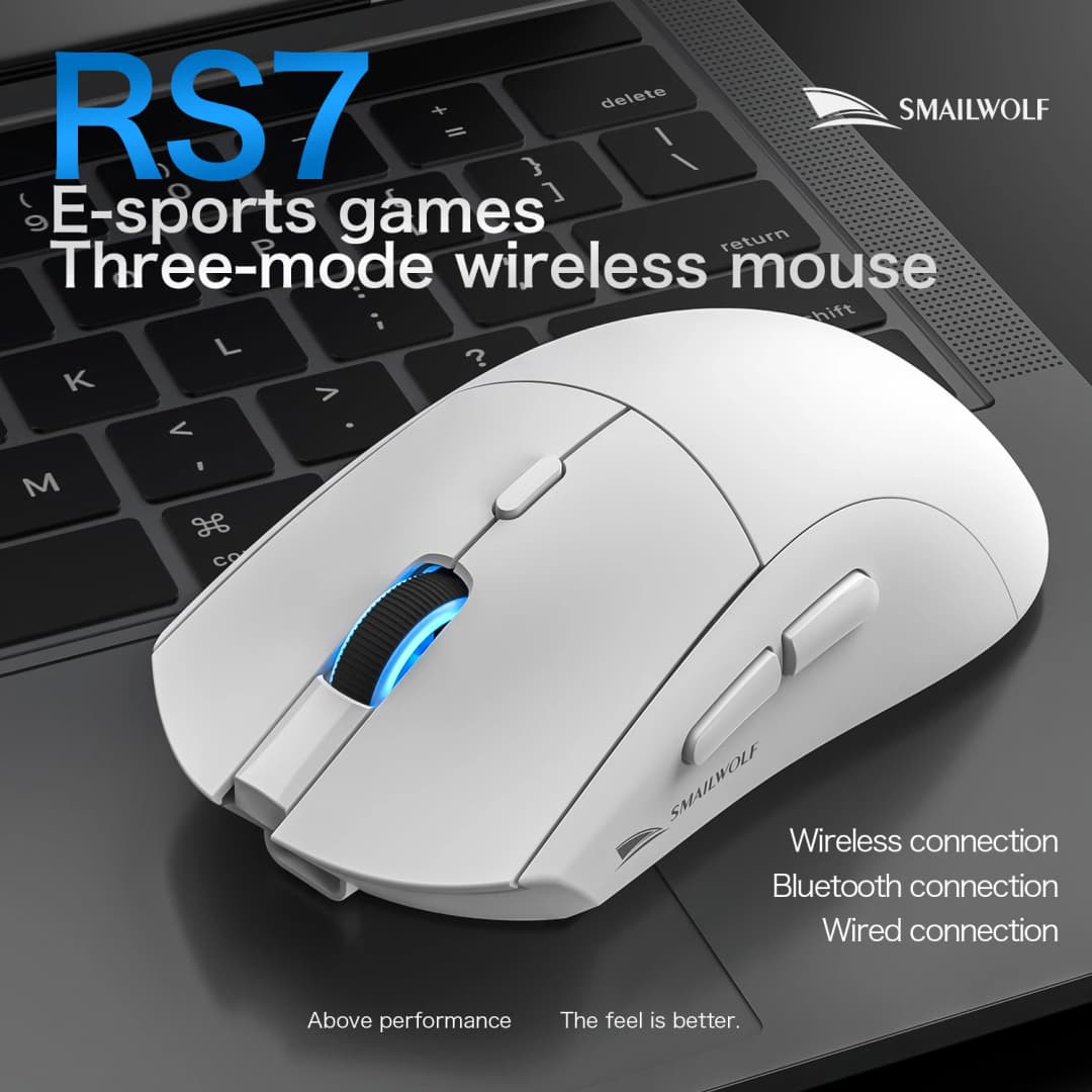 SMAILWOLF RS7 Bluetooth wireless gaming mouse PAW3311 macro driver laptop desktop computer office game 20000dpi - 2