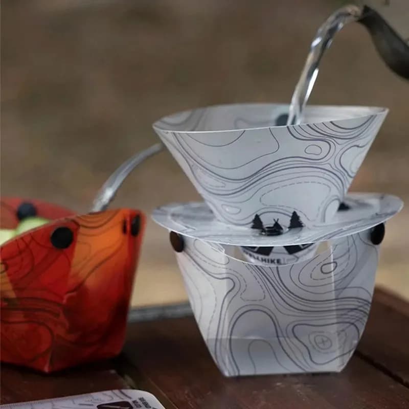 Foldable Camping Tableware Portable Bowl Dinner Plate Coffee Filter Heat-resistant Bowl Plate Set Camp Cooking Supplies - 3