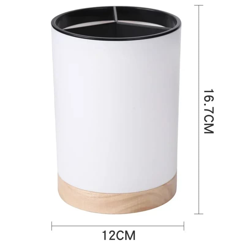 حامل أدوات المائدة مصفاة أدوات المطبخ دلو تخزين أدوات المائدة رف تخزين عيدان بلاستيكية وأدوات مطبخ قابلة للفصل - 6